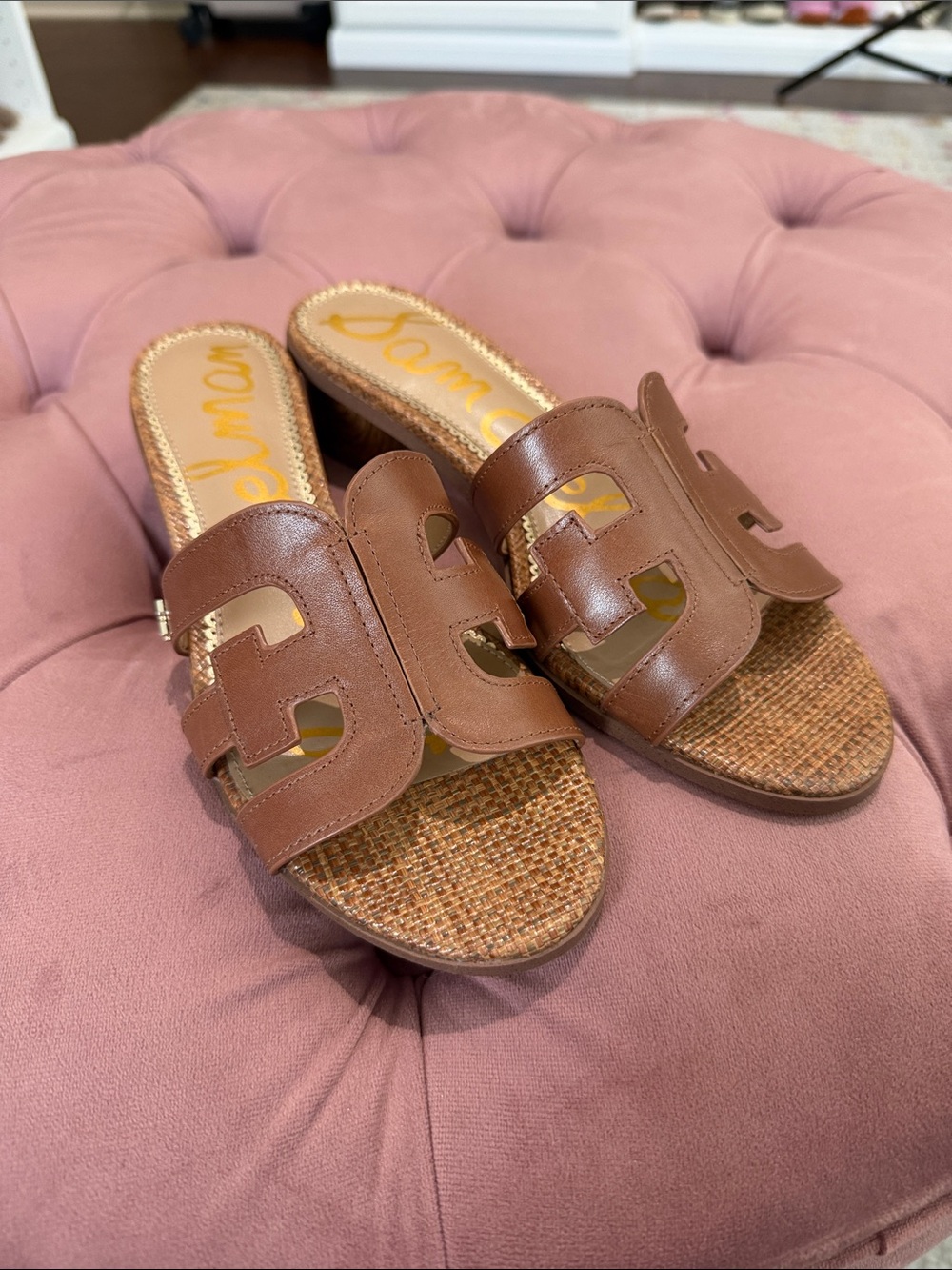 Sam Edelman Cross Leather Mules